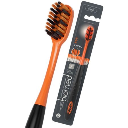 Зубная щётка Biomed® Mineral с вулканическими минералами, жесткая, черная