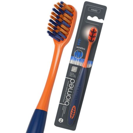 Зубная щётка Biomed® Mineral с вулканическими минералами, жесткая, синяя