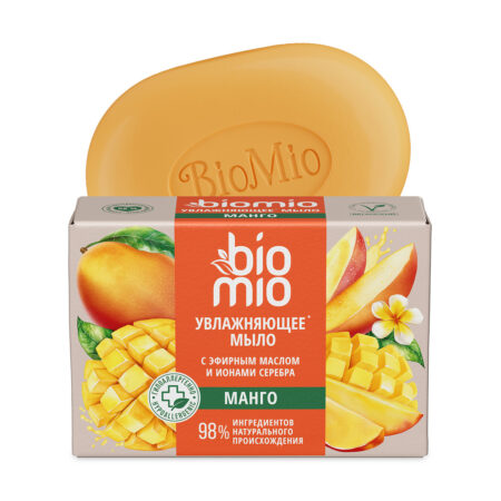 Натуральное туалетное мыло BioMio BIO-SOAP SUPERFOOD, манго, 90 г
