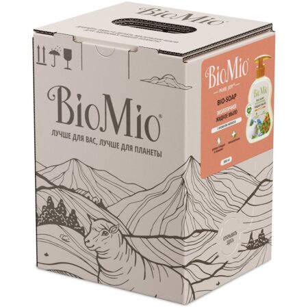 Эко жидкое мыло BioMio® BIO-SOAP с маслом абрикоса, экобокс, 3 л