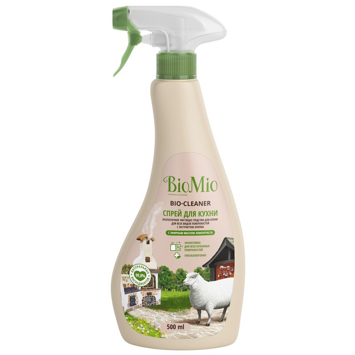 Эко чистящий спрей для кухни Bio-Mio® BIO-CLEANER, лемонграсс, 500 мл
