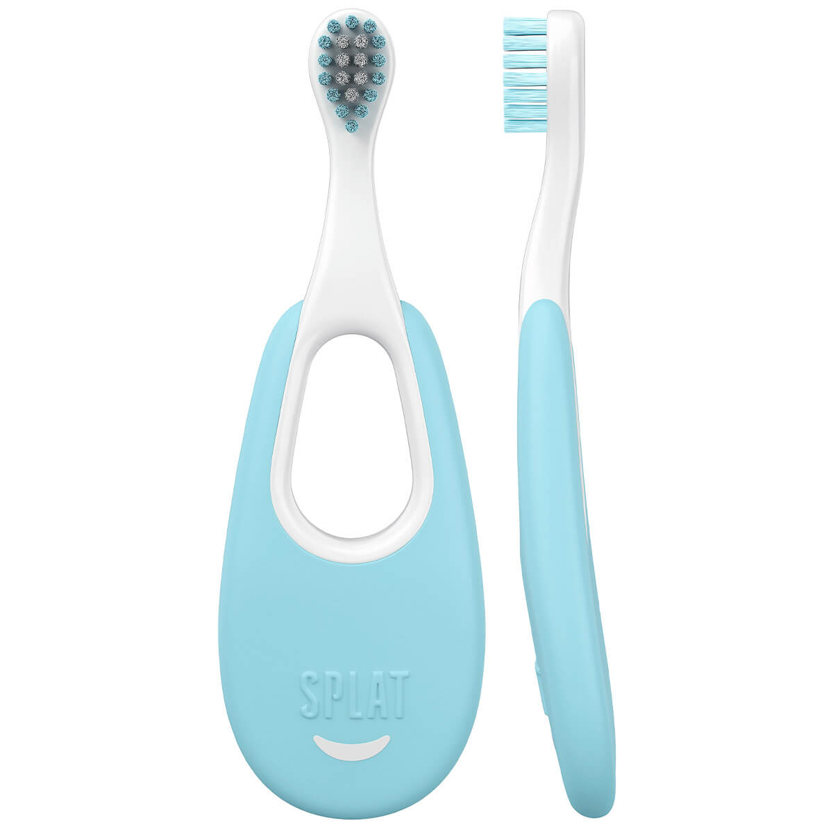 Детская зубная щетка «SPLAT Baby» с ионами серебра от 0 до 3 лет, мягкая, голубая — изображение 2