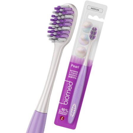 Зубная щётка Biomed® Pearl, средней жесткости, лиловая