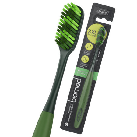 Зубная щётка Biomed® MAX, средней жесткости, зеленая