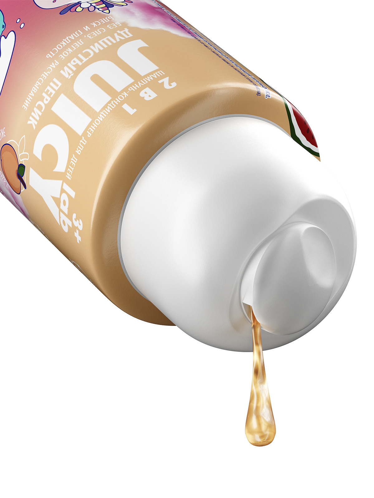 Детский шампунь-кондиционер JUICY Lab 2в1 «Персик» / JUICY Lab Kid`s shampoo-conditioner 2in1 «Peach» 250 мл — изображение 4