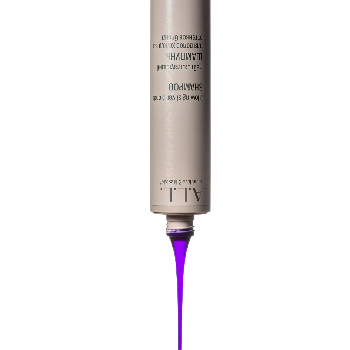 A.L.L. Glowing silver blonde shampoo. Нейтрализующий шампунь для волос холодных оттенков блонд. 300 мл — изображение 3