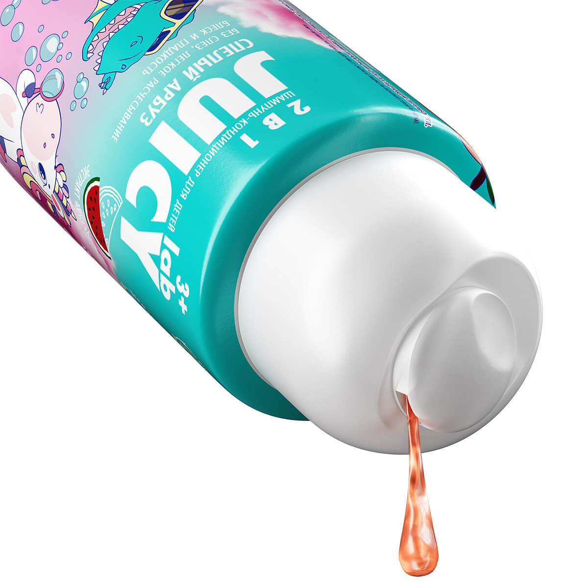 Детский шампунь-кондиционер JUICY Lab 2в1, «Арбуз» / JUICY Lab Kid`s shampoo-conditioner 2in1 «Watermelon» 250 мл — изображение 5