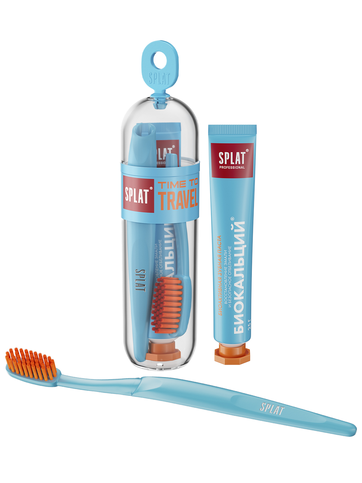 Дорожный набор паста и щётка SPLAT® Professional БИОКАЛЬЦИЙ, 25 г