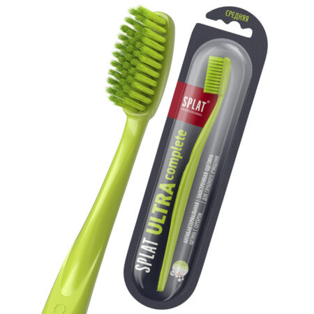 Зубная щётка SPLAT® Professional ULTRA COMPLETE тонкая щетина, средняя жесткость, зеленая