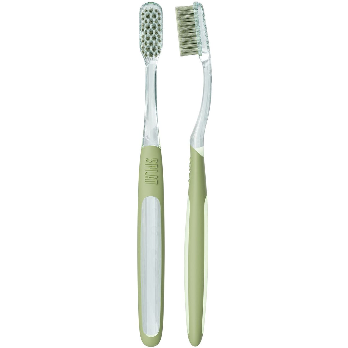 Инновационная зубная щетка SPLAT® CLINIC CARE для отбеливания зубов, мягкая, оливковая — изображение 2