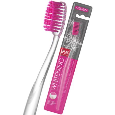 Зубная щётка SPLAT® Professional WHITENING MEDIUM средняя жесткость, розовая