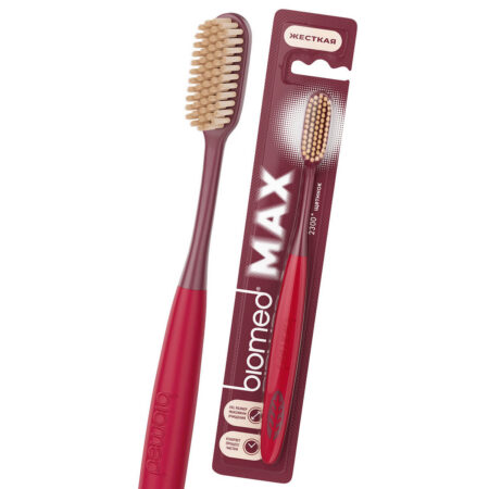 Зубная щетка BIOMED MAX. Жесткая, Красная