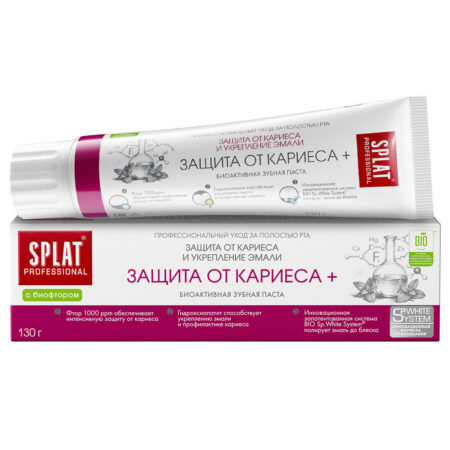 Зубная паста SPLAT (СПЛАТ) Professional «Защита от кариеса +» с биофтором, 130 г (100 мл)
