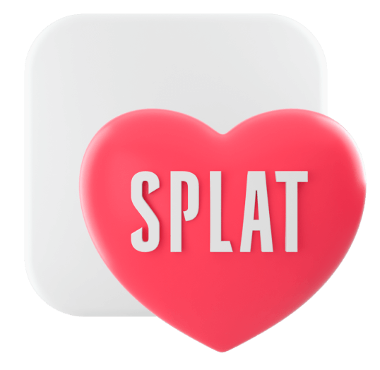 Логотип SPLAT в сердце